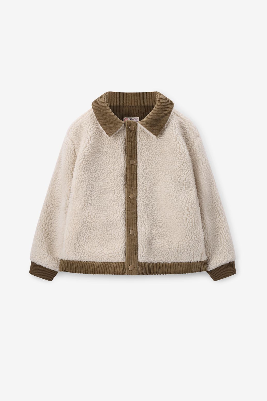 Groene reversible corduroy jas