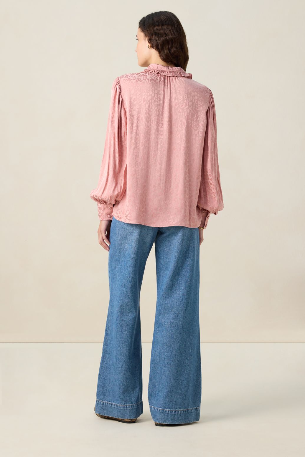 Blouse avec nœud - rose