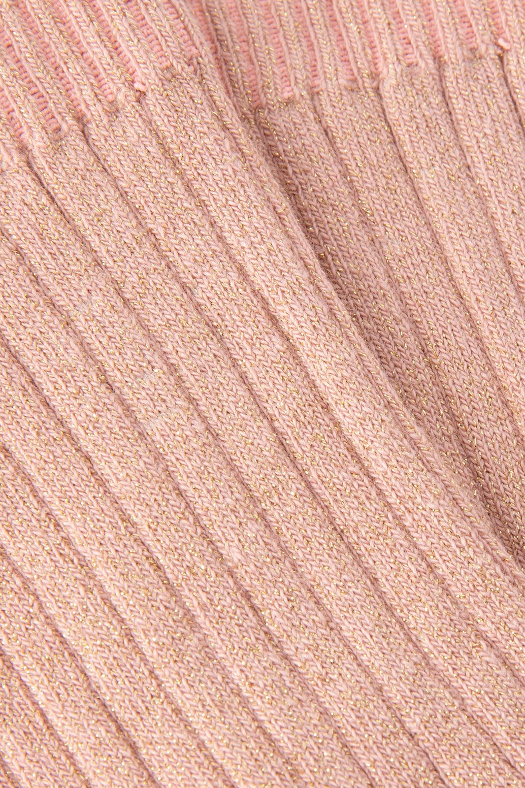 Roze glittersokken met rib