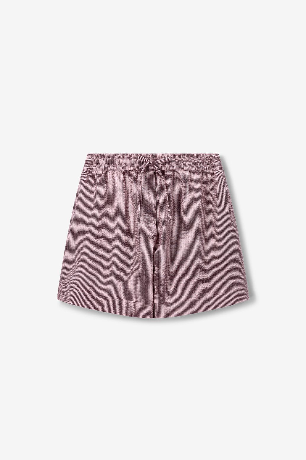 Gestreifte Shorts - dunkelrot