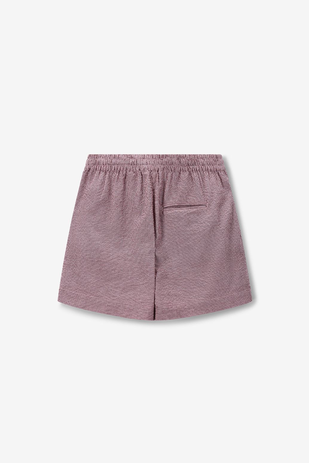 Gestreifte Shorts - dunkelrot