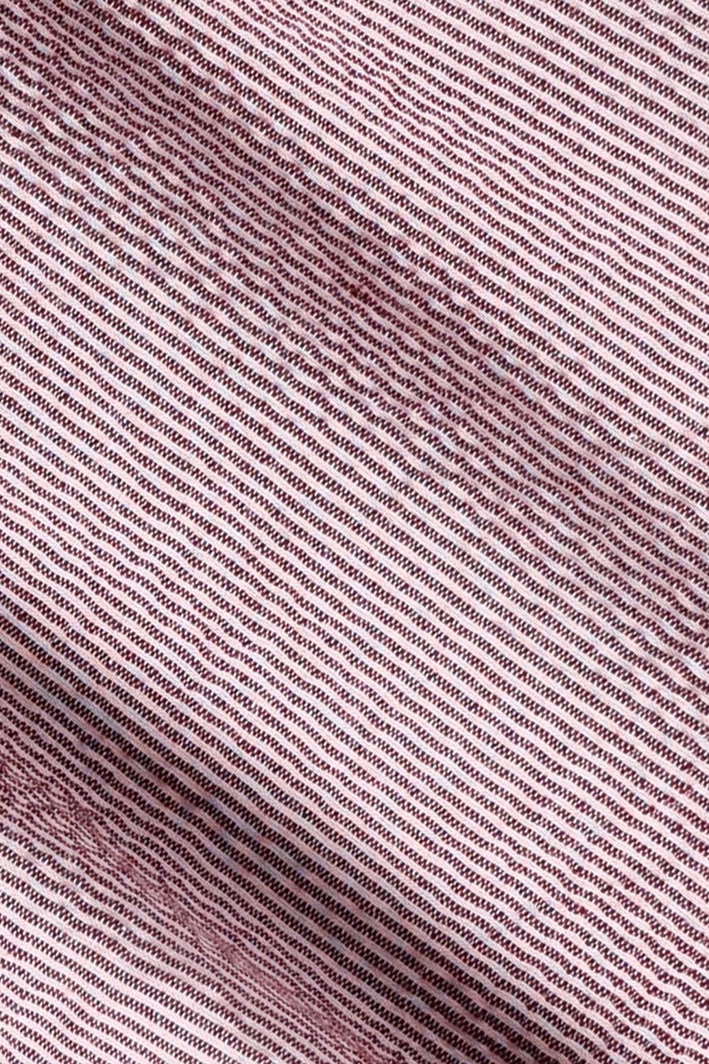 Gestreifte Shorts - dunkelrot