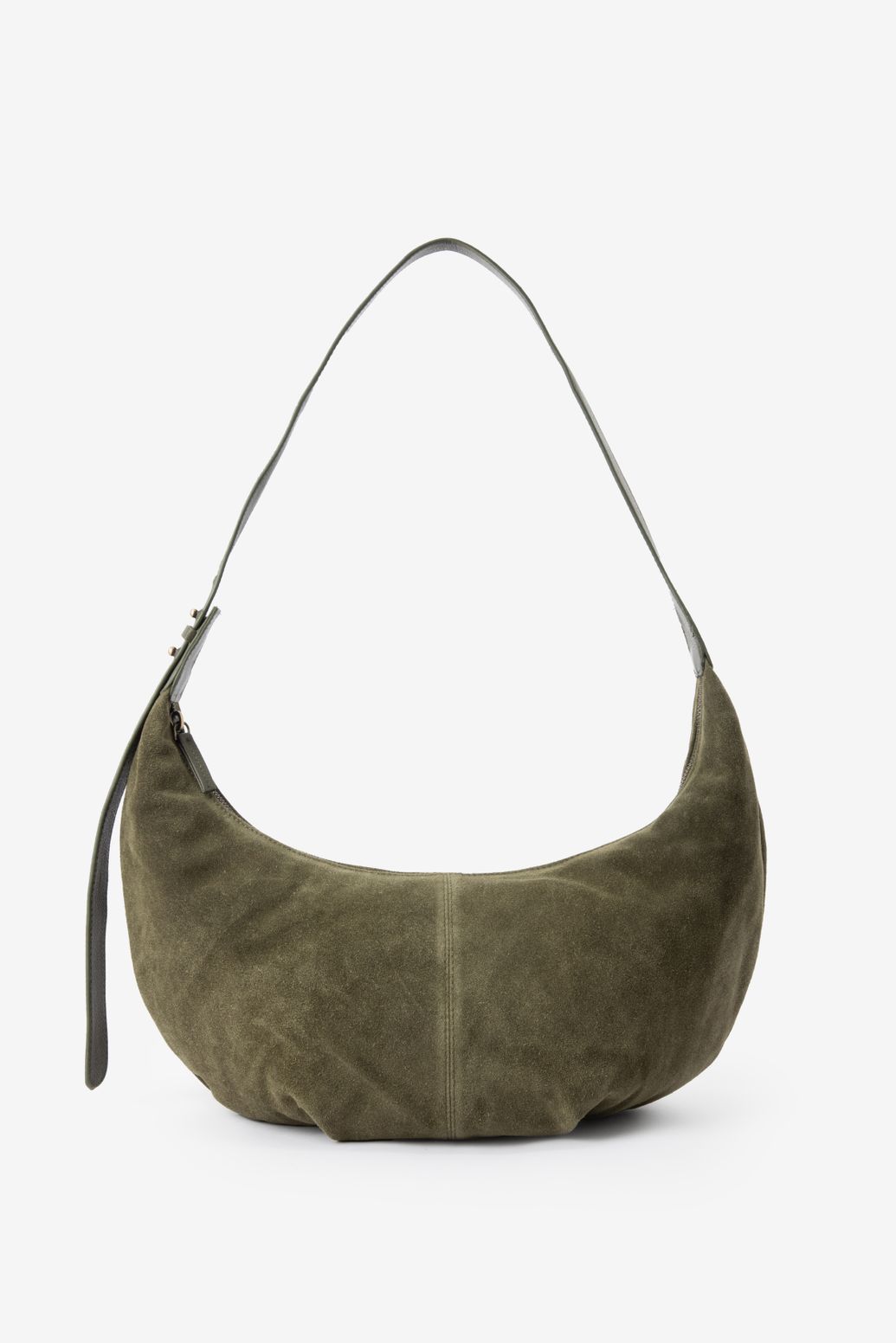 Donkergroene suède tas