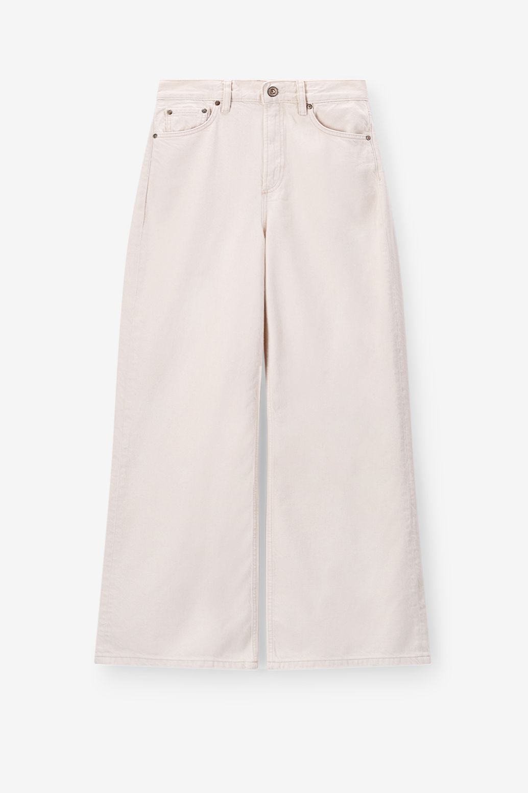 Witte high waist wide leg jeans