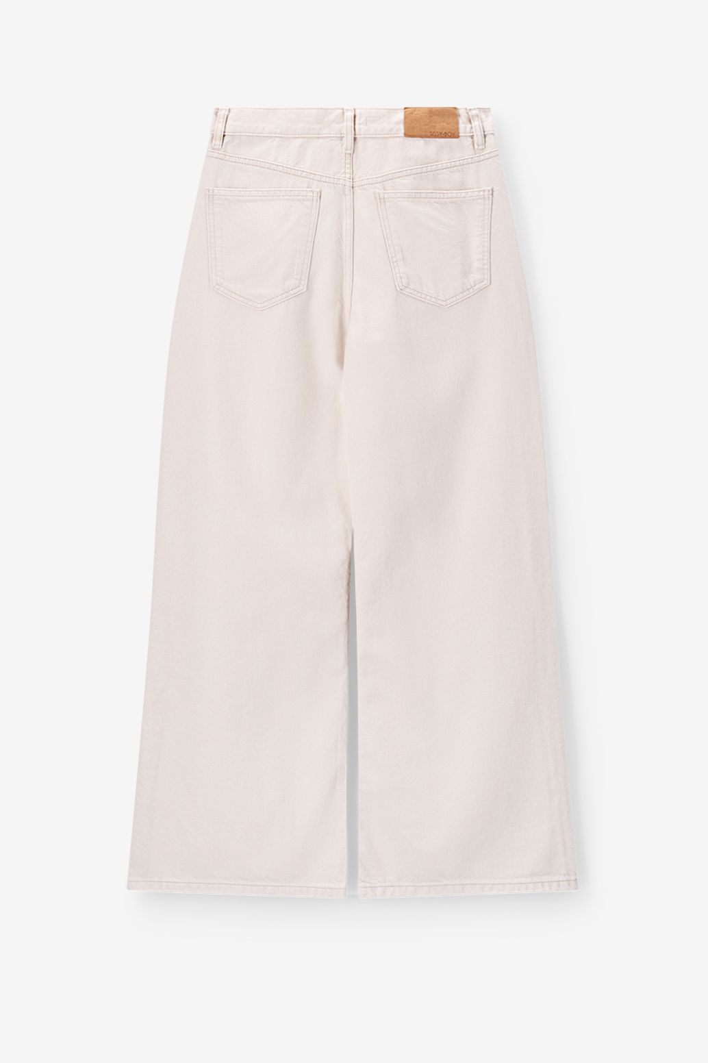 Witte high waist wide leg jeans