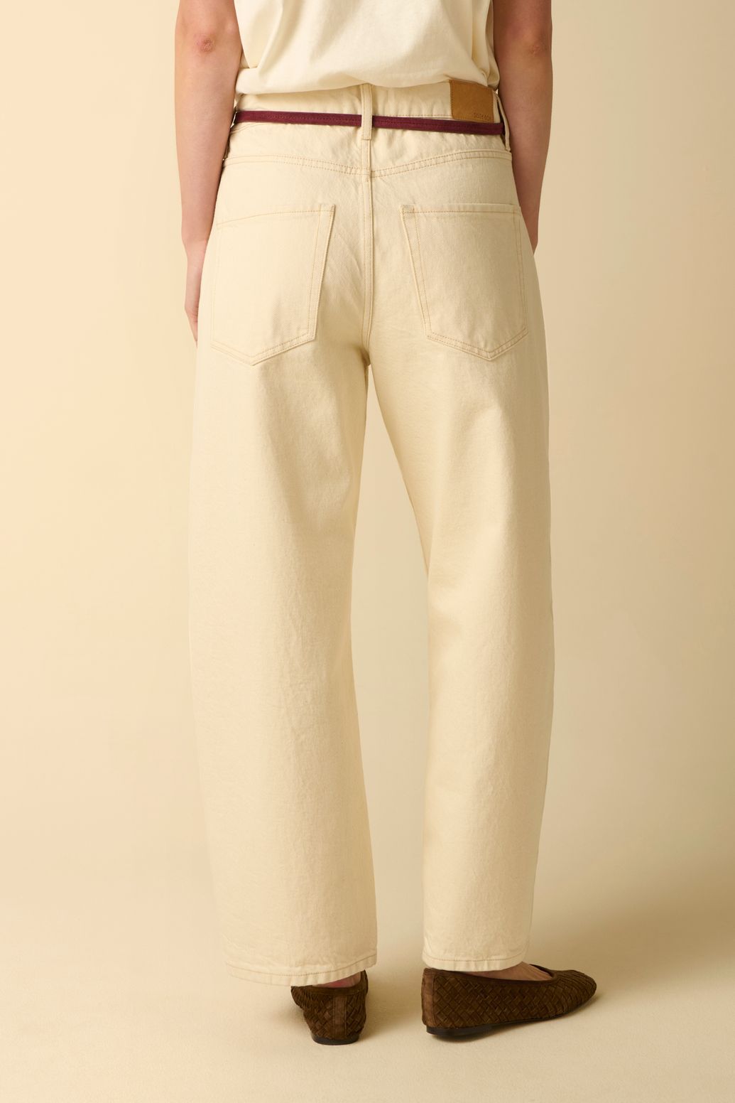 Witte high waist wide leg jeans