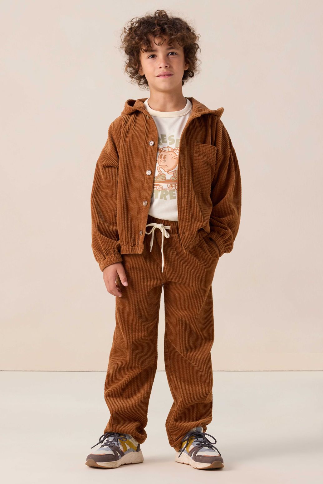 Chemise en velours côtelé - marron