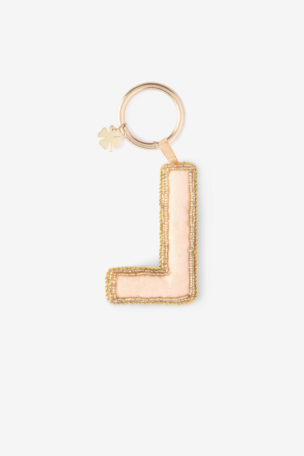 Lichtoranje bag charm letter L