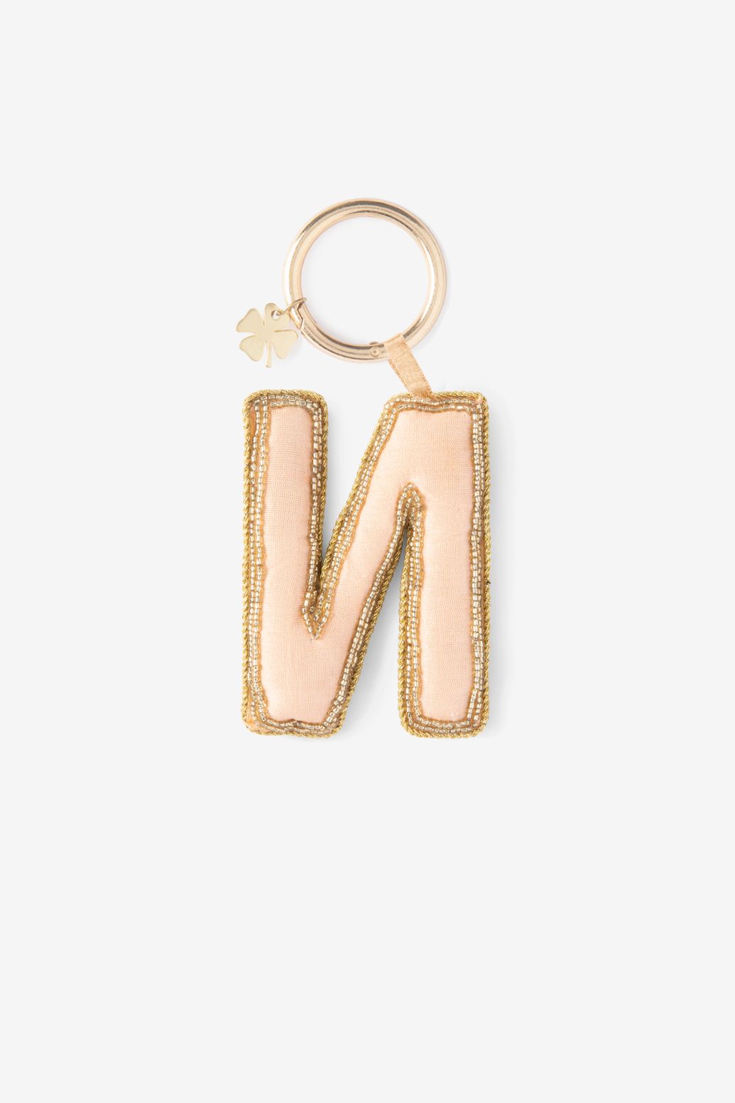 Lichtoranje bag charm letter N