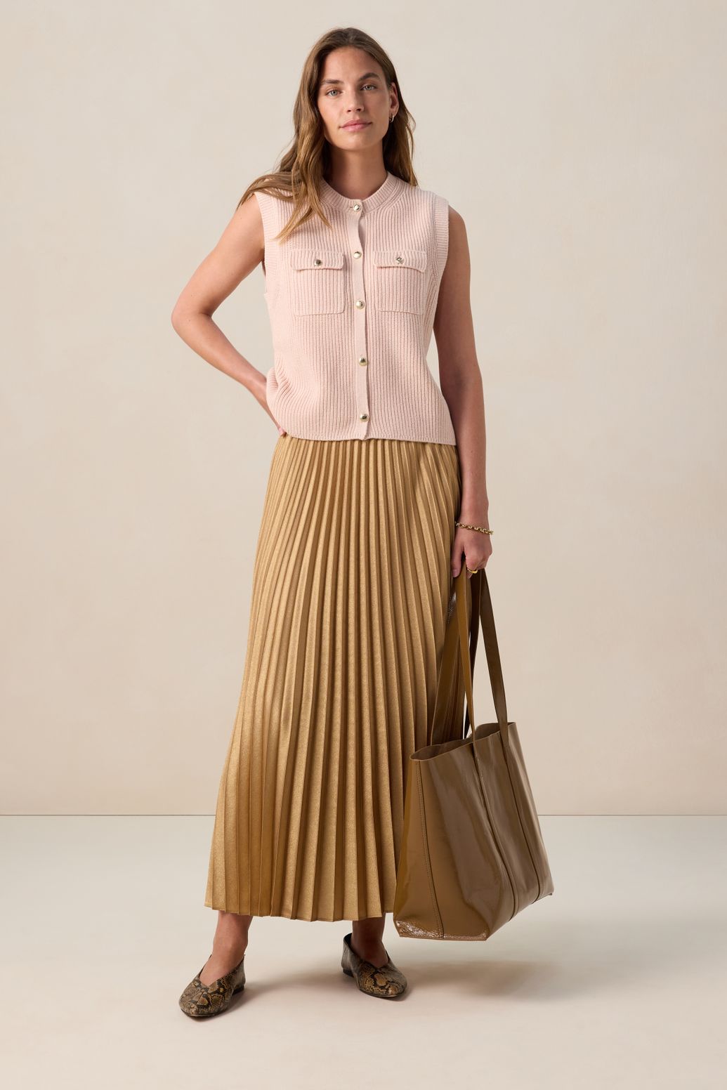 Midi-Rock - goldfarben