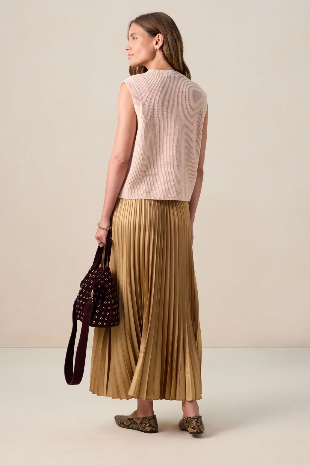 Midi-Rock - goldfarben