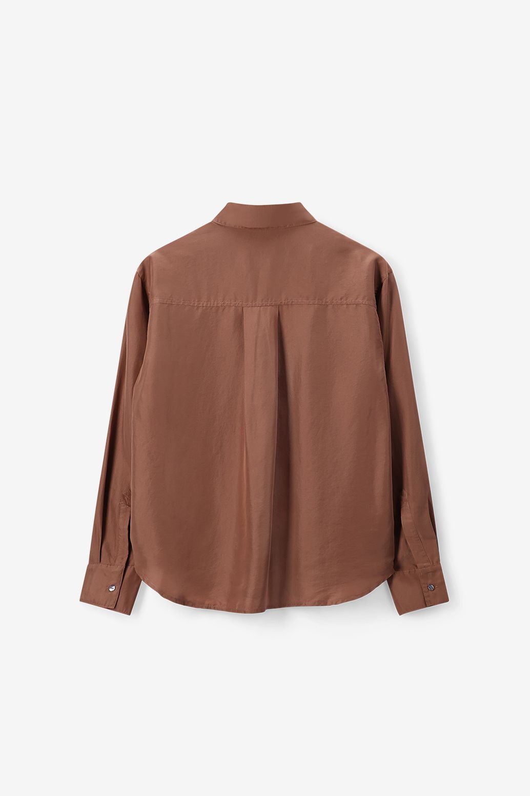 Blouse en soie - marron
