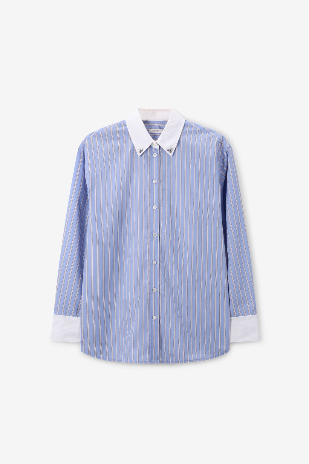 Gestreifte Bluse - blau