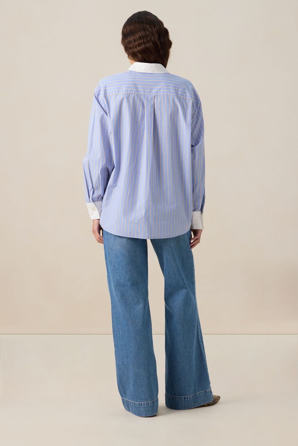 Blouse rayée - bleu