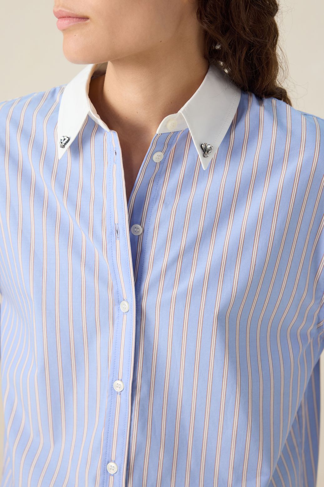 Blouse rayée - bleu