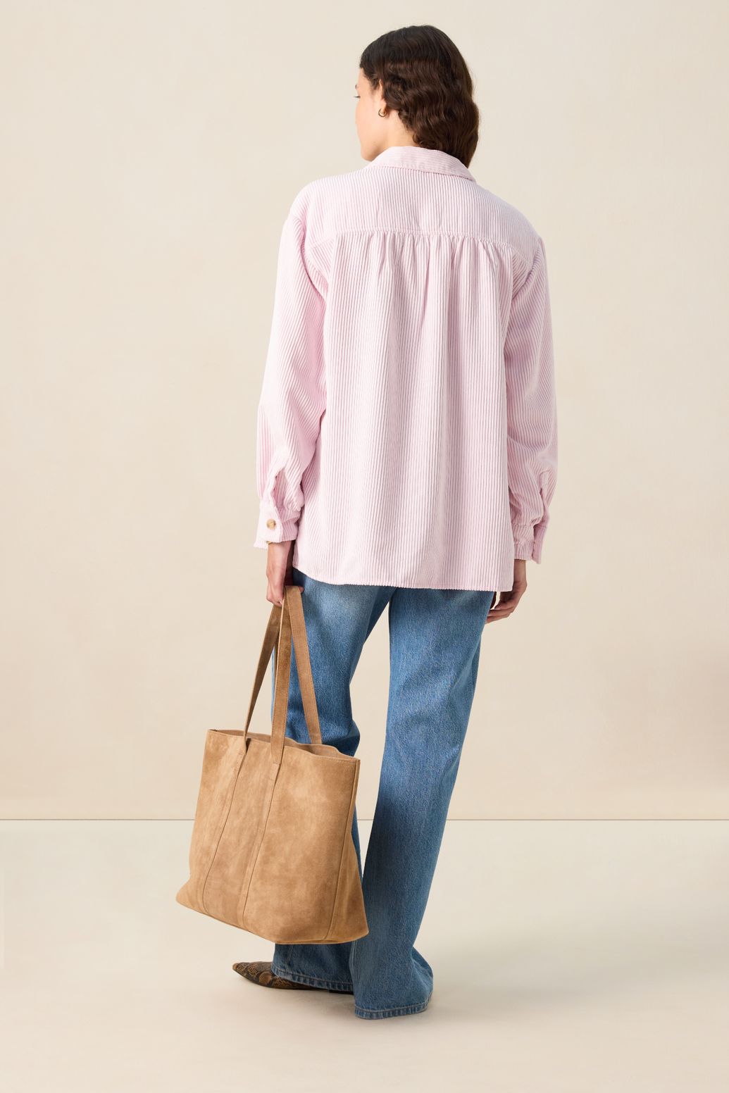 Veste en velours côtelé - rose clair