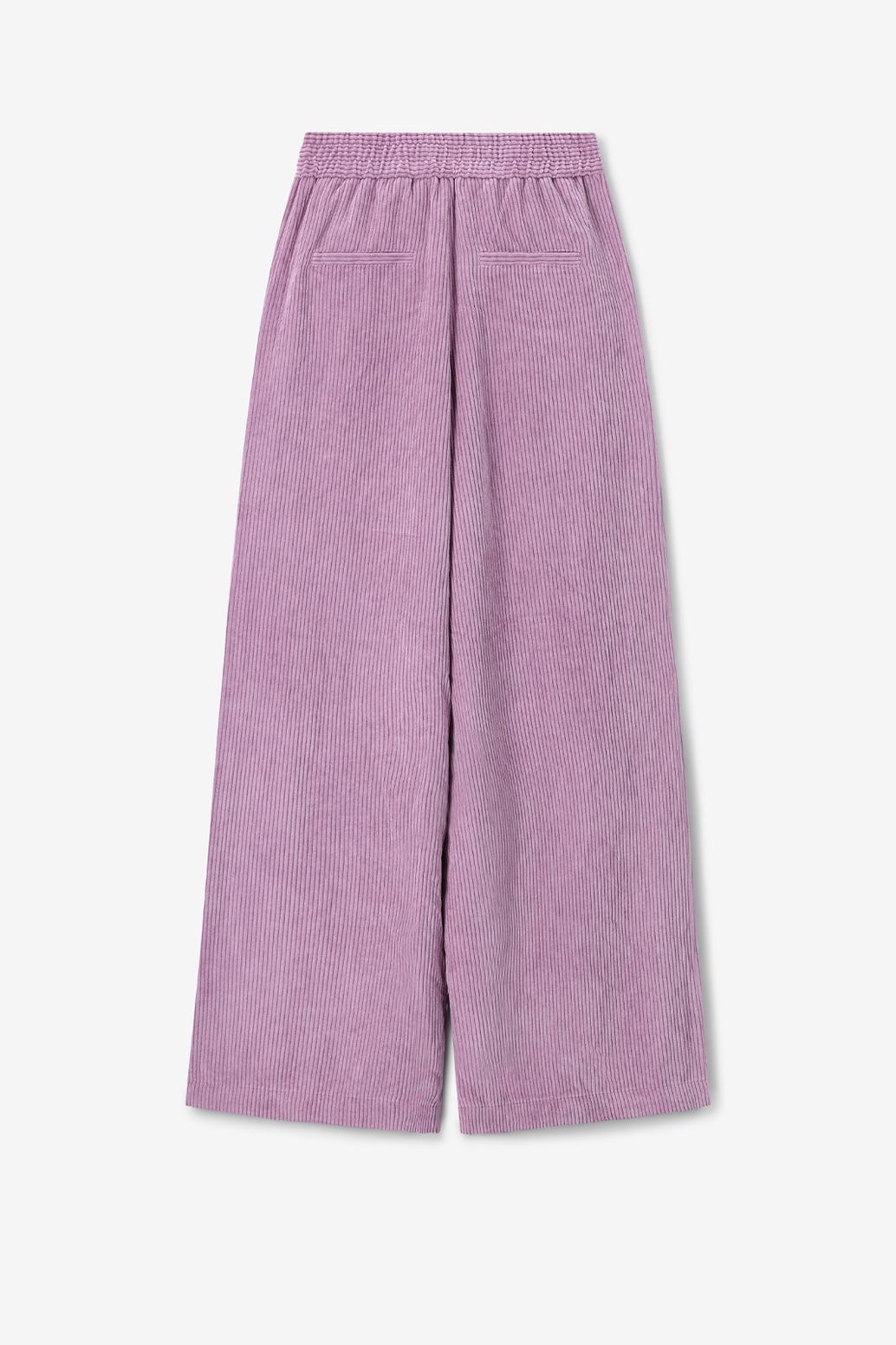 Lichtpaarse high waist corduroy broek