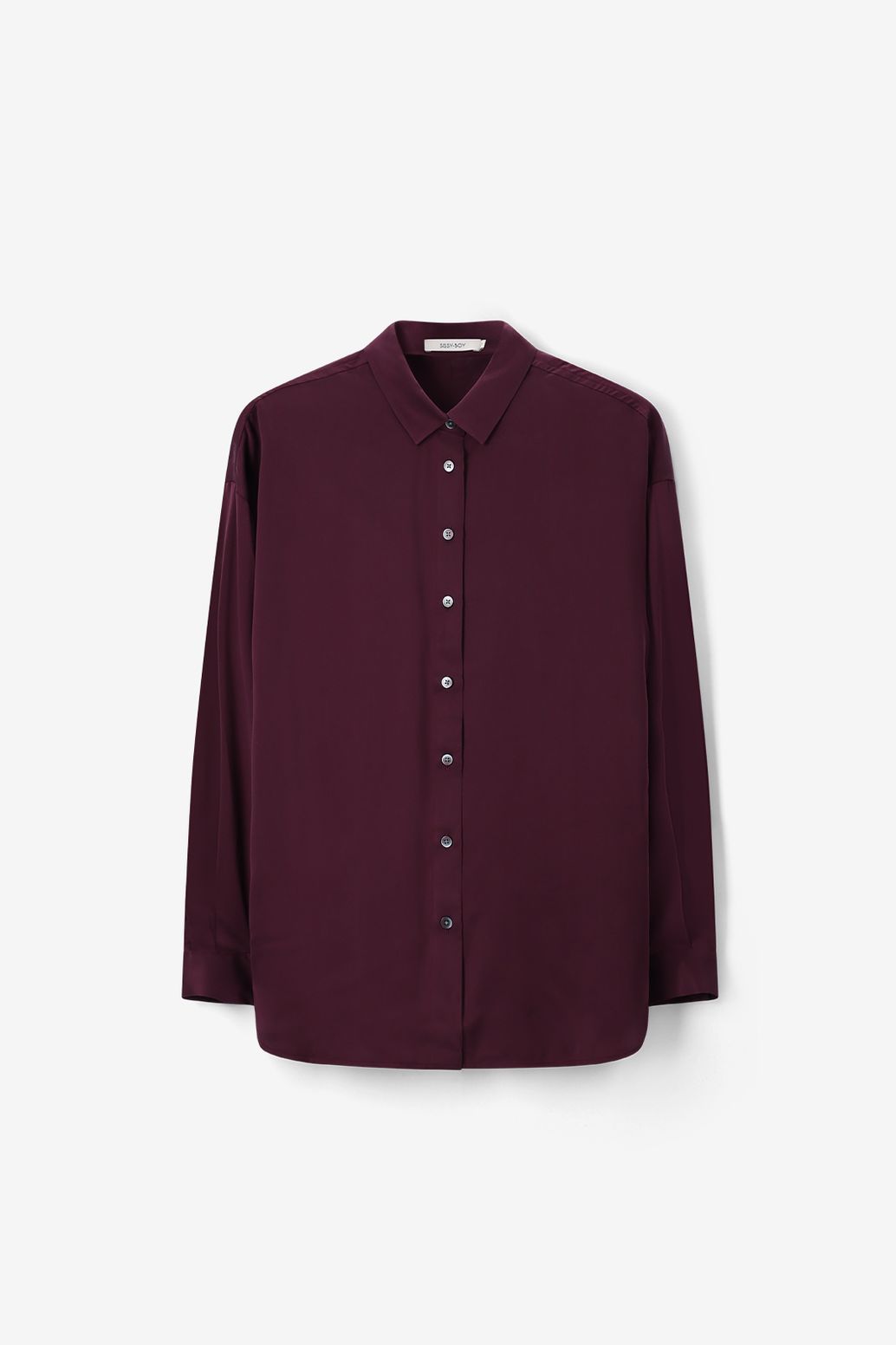 Blouse en soie - rouge foncé