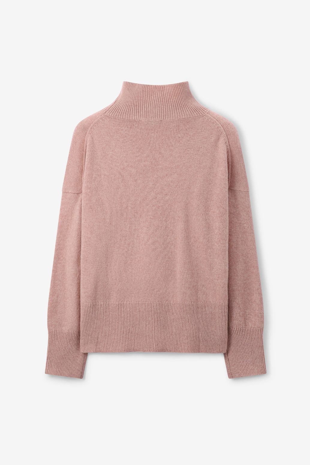 Pull à col roulé - rose clair