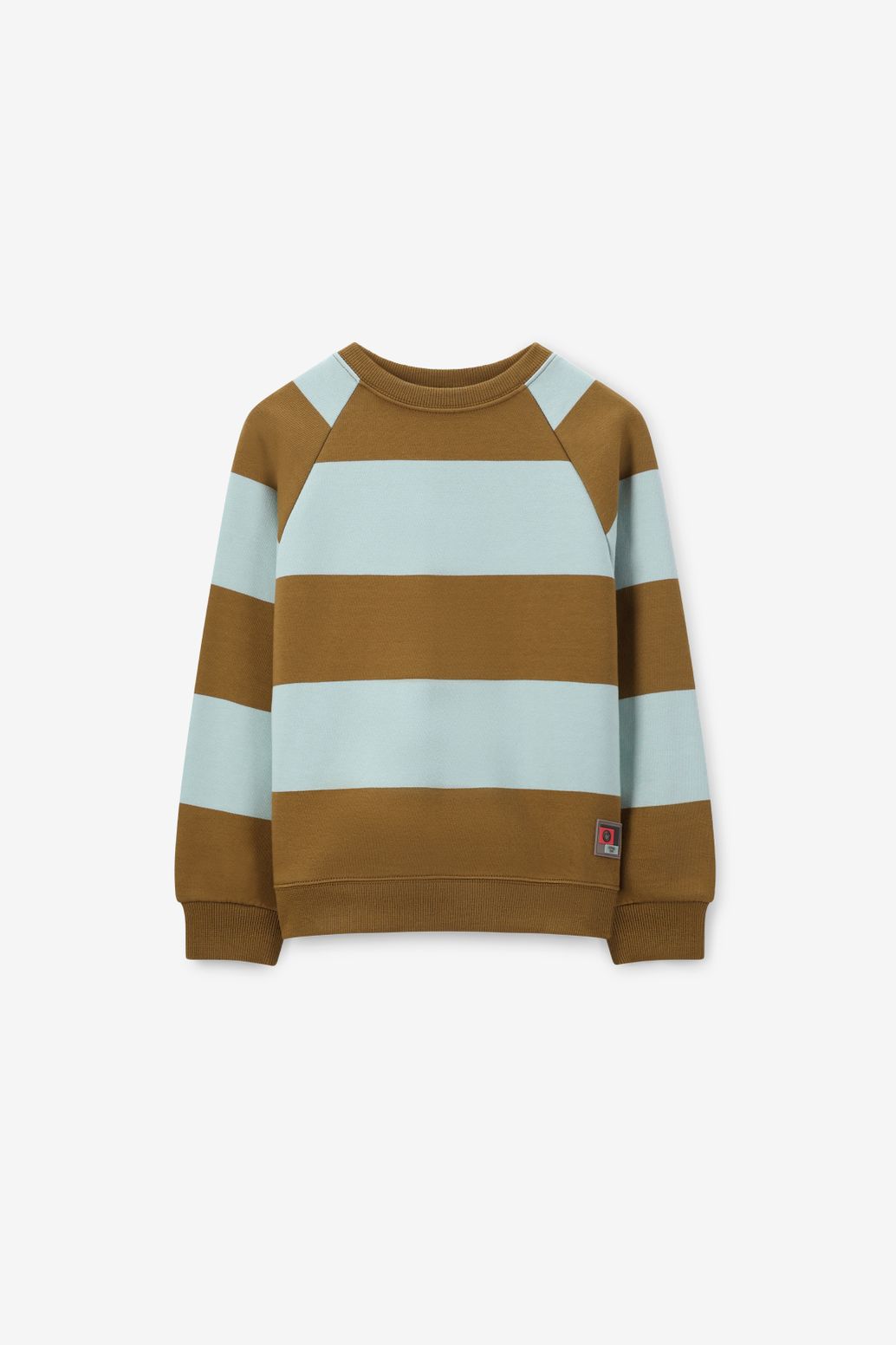 Donkergroene sweater met strepen