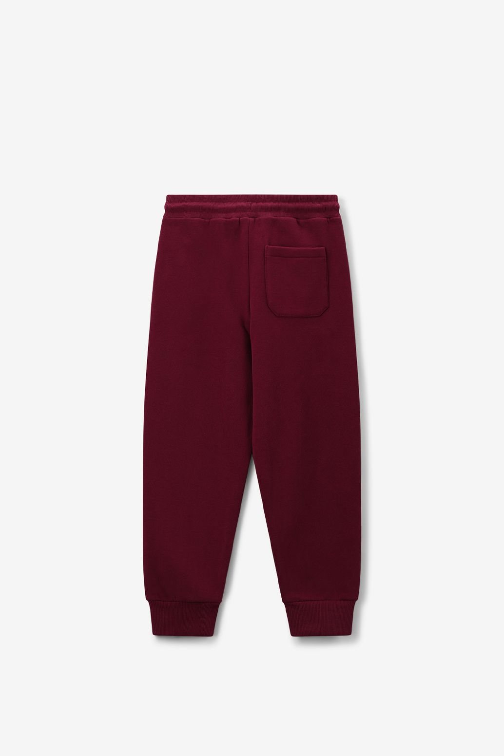 Donkerrode sweatpants met artwork