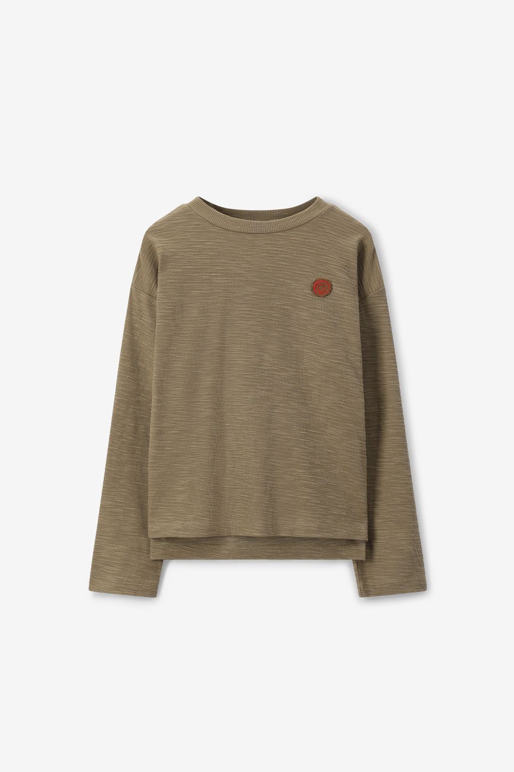 Groene longsleeve met smiley patch