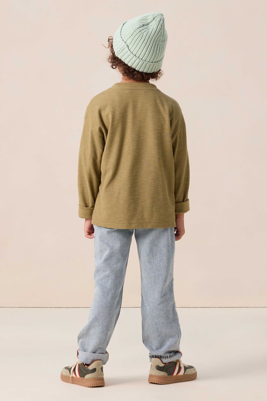 Groene longsleeve met smiley patch