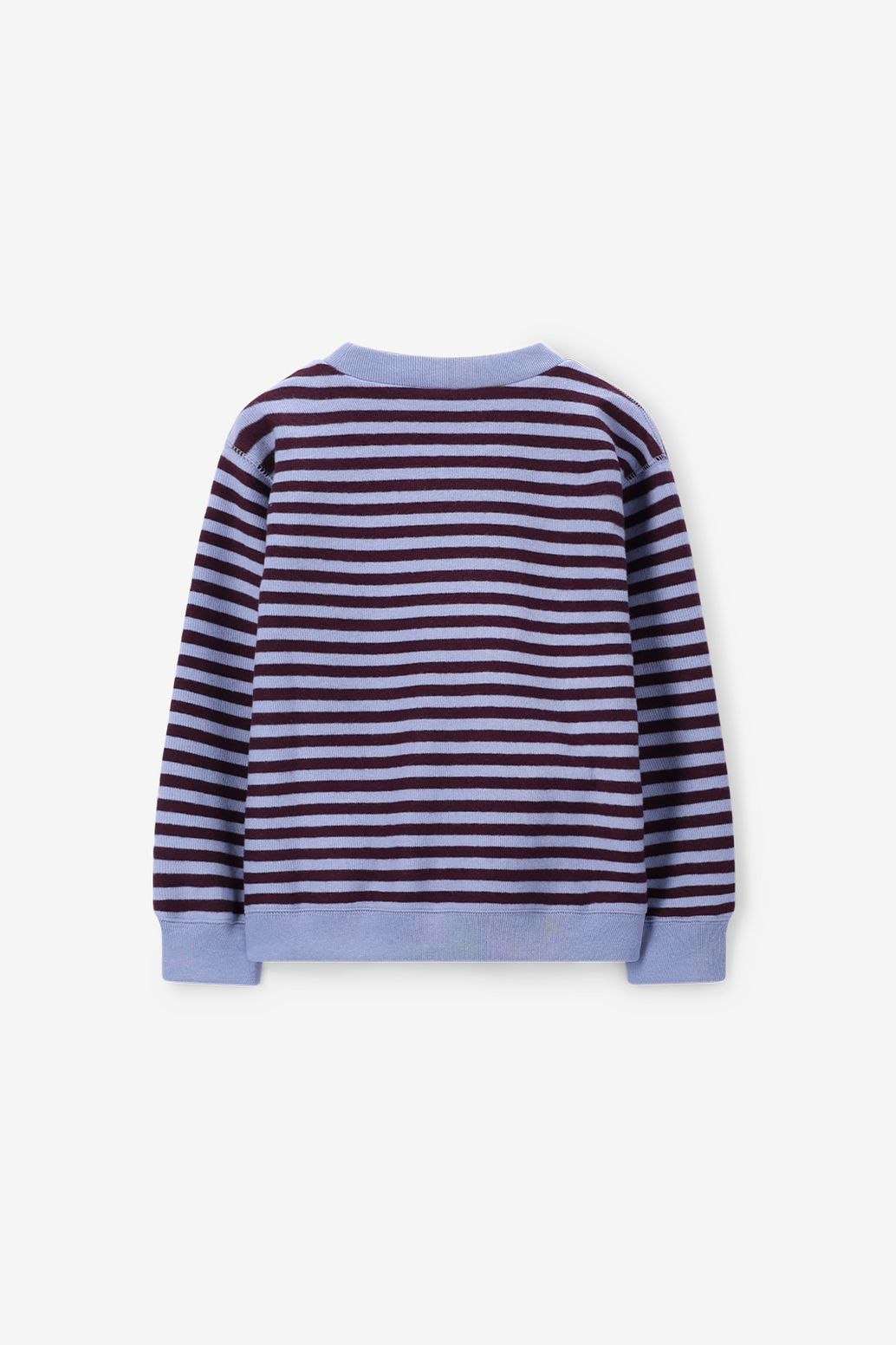 Sweat rayé - bleu clair