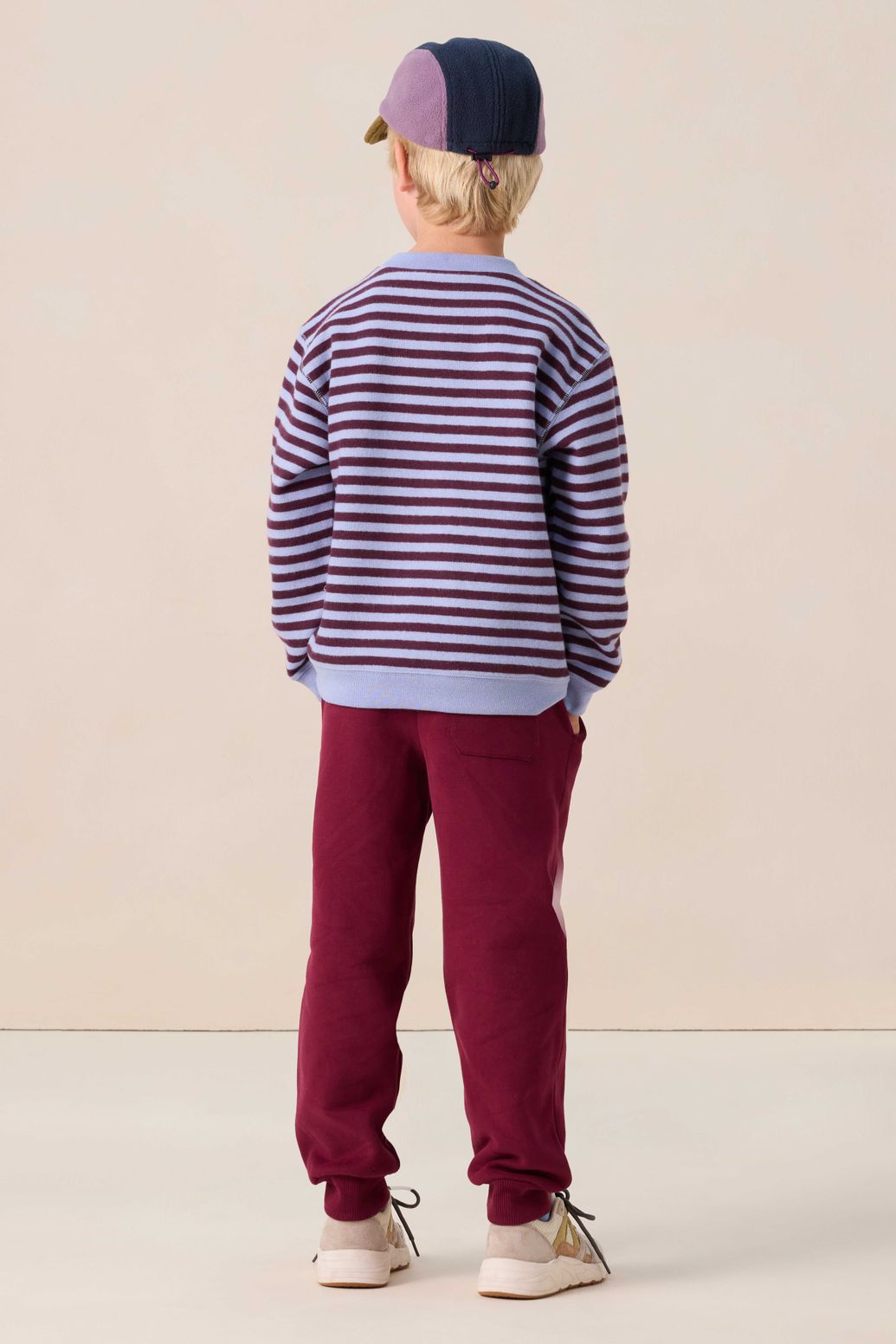 Sweat rayé - bleu clair