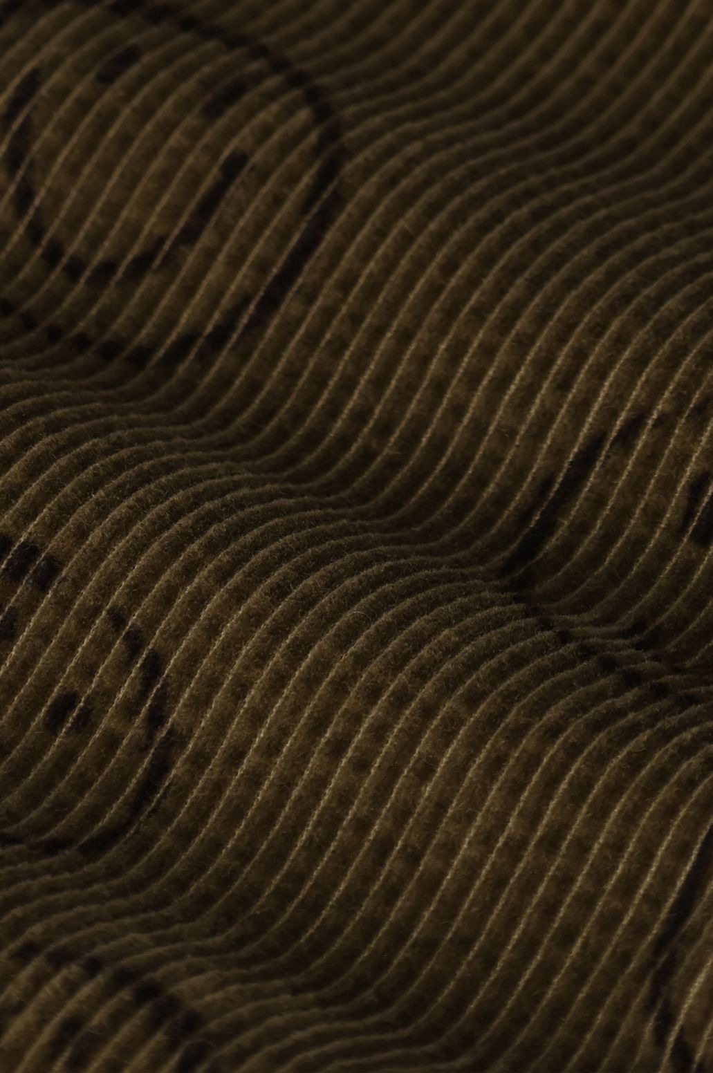 Cordhose mit Smiley-Print - dunkelgrün