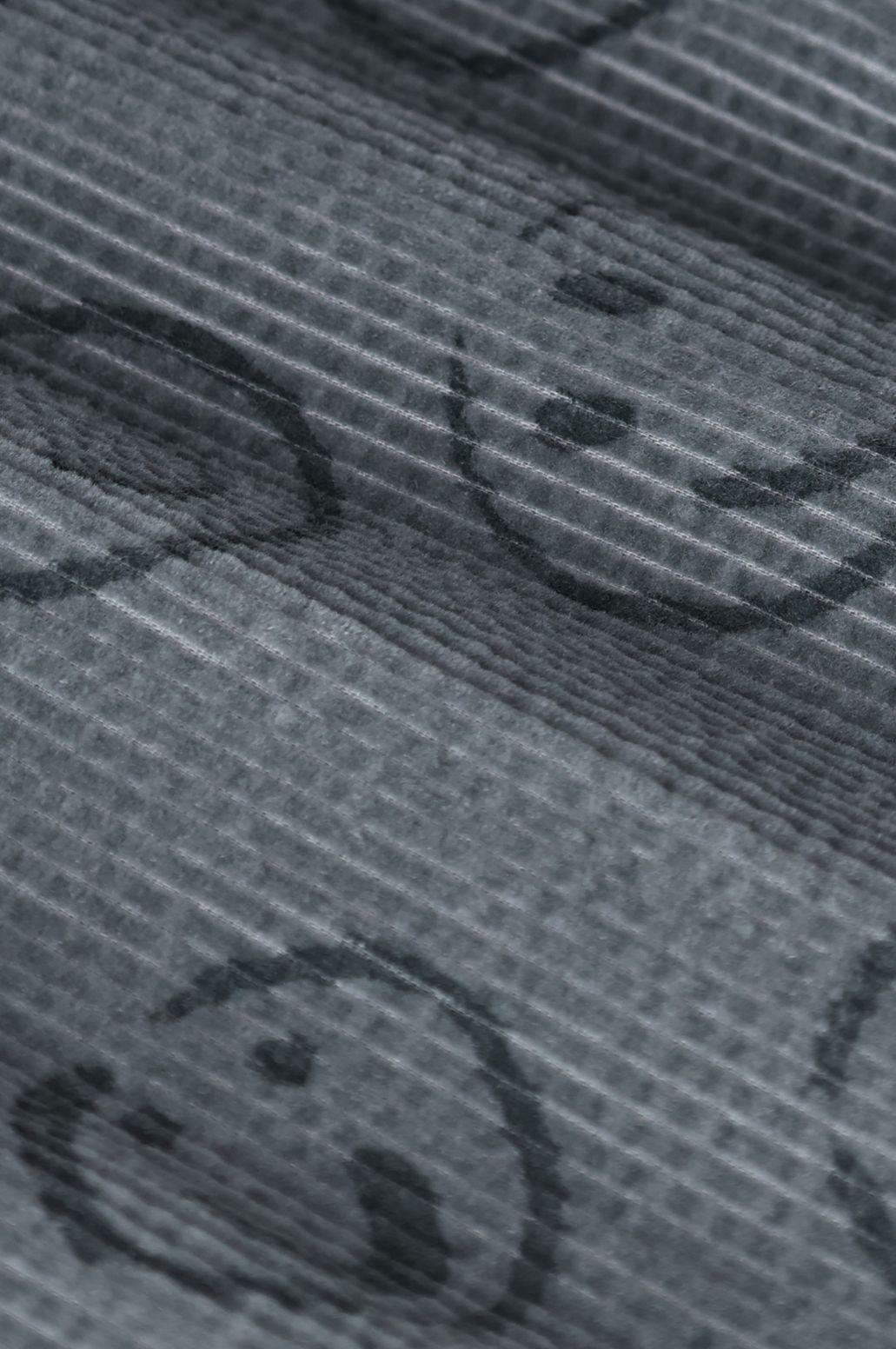 Cordhemd mit Smiley-Print - blau