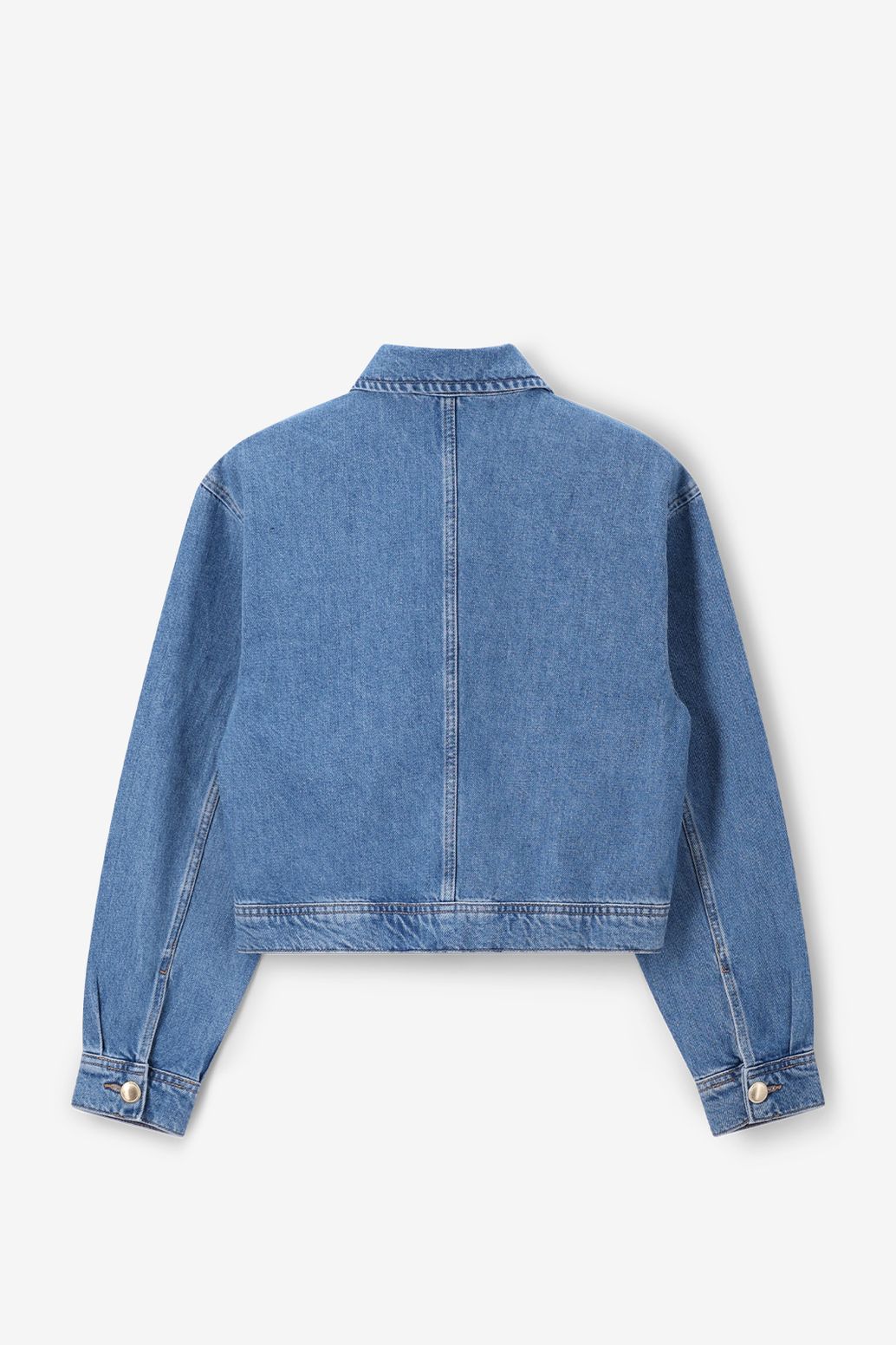 Jeansjacke mit goldfarbenen Knöpfen - blau