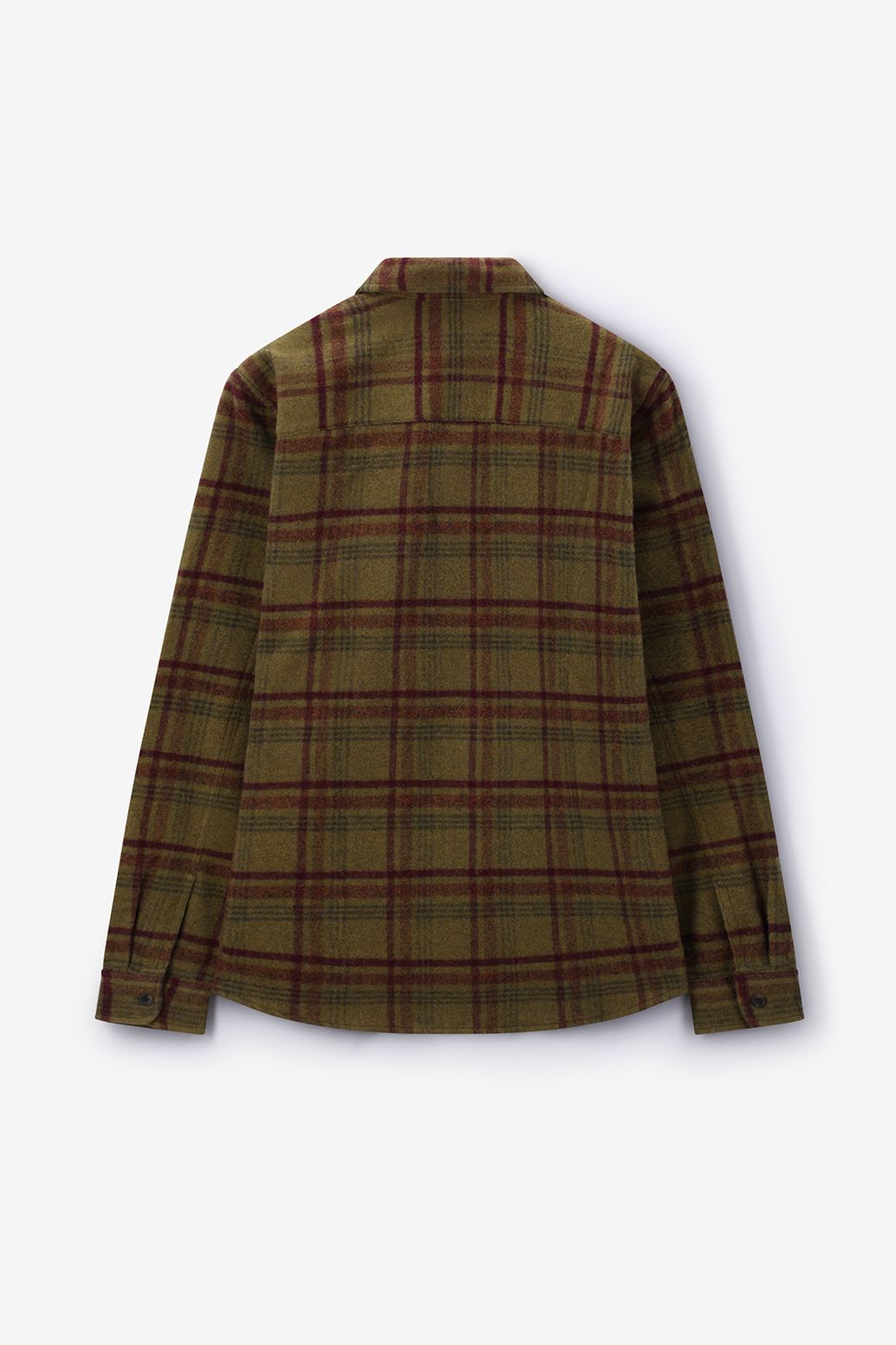 Donkergroen geruit overhemd