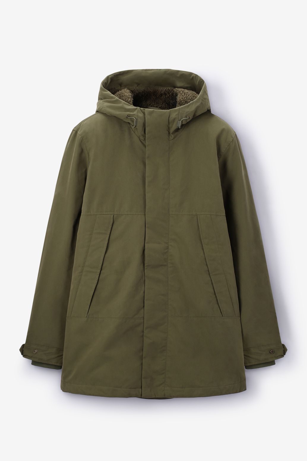Donkergroene parka