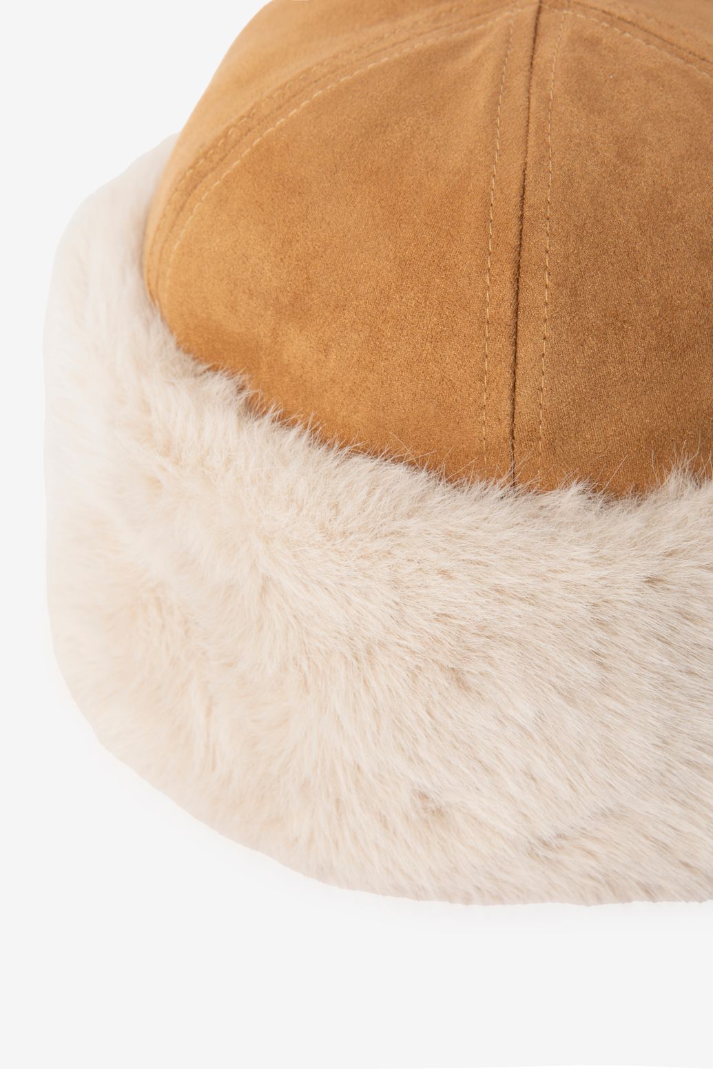 Bonnet en fausse fourrure - marron