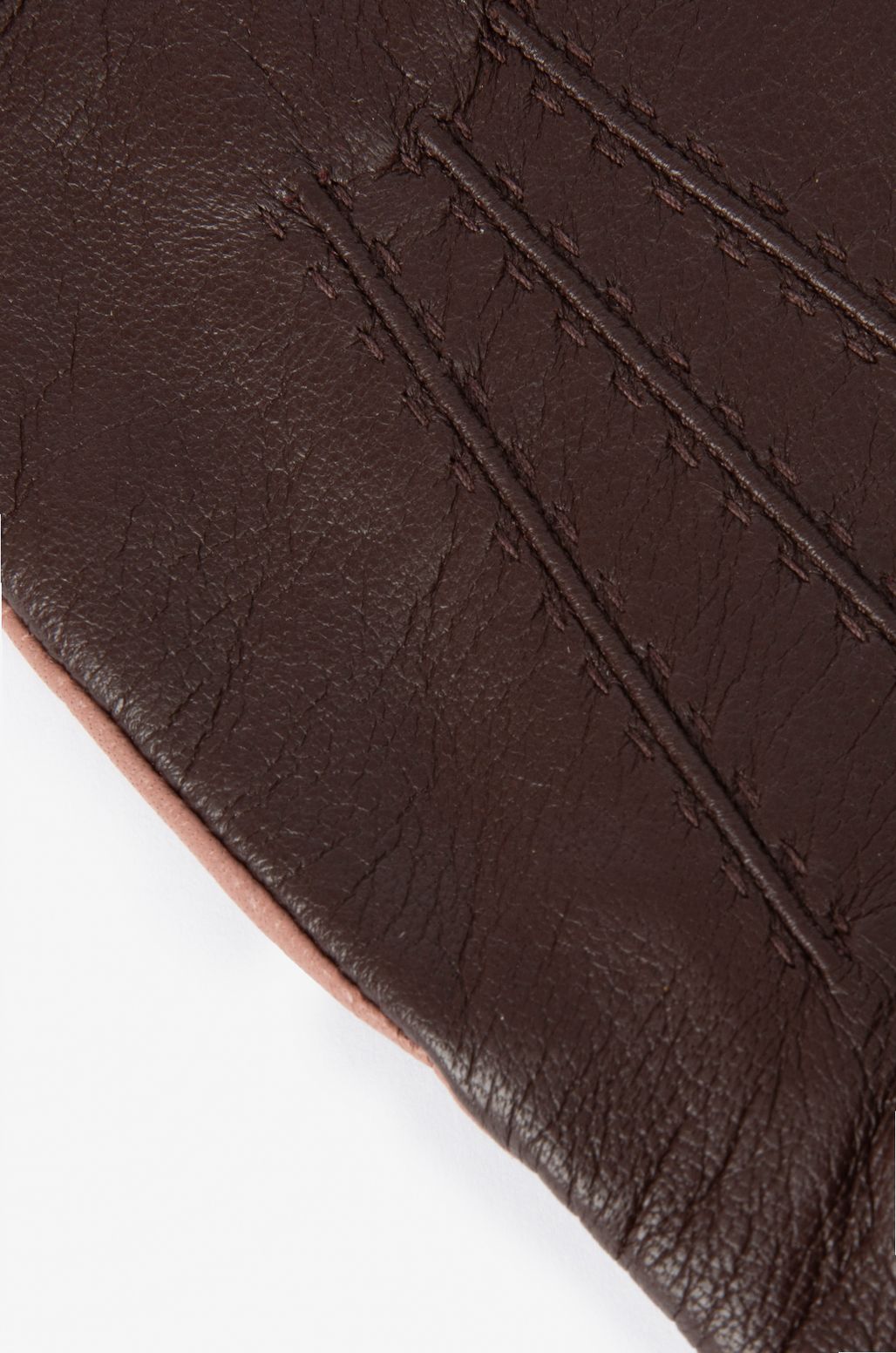 Lederhandschuhe in Colorblocking-Optik - dunkelrot