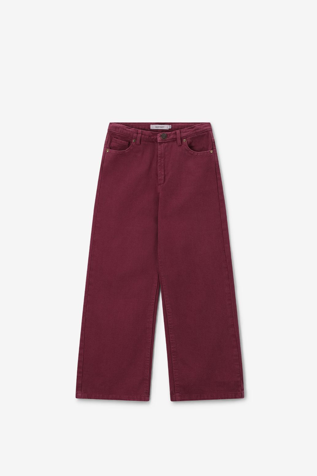 Donkerrode straight leg jeans