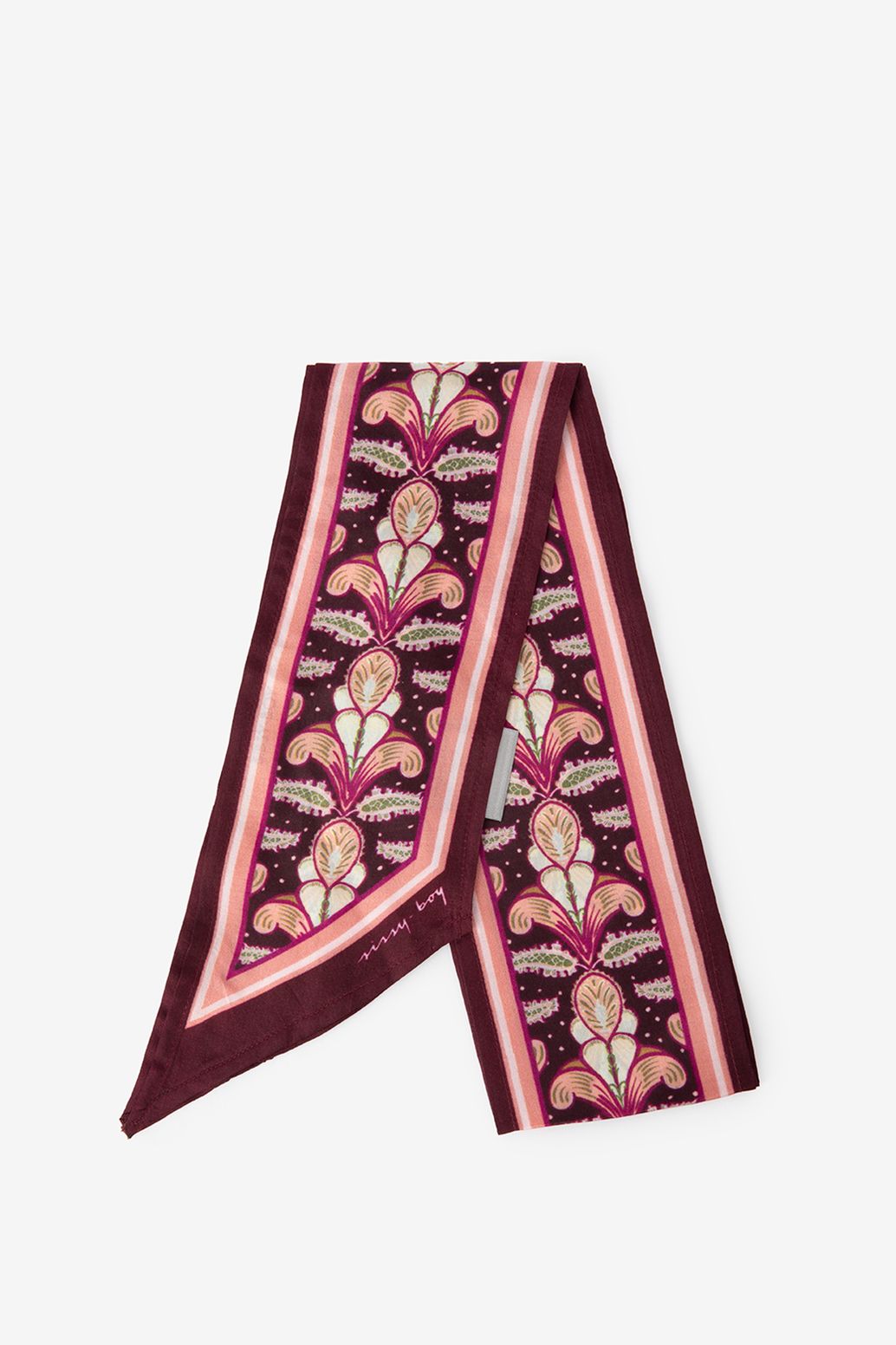 Foulard avec imprimé fleuri - rose