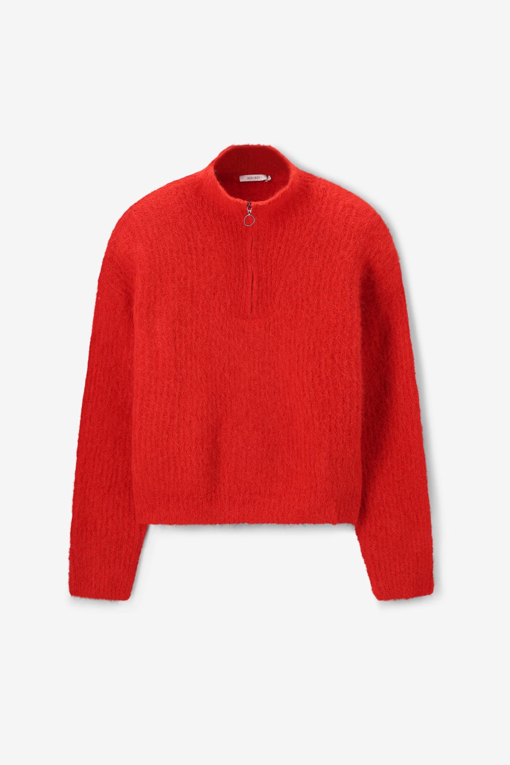 Pullover mit Reißverschluss - rot