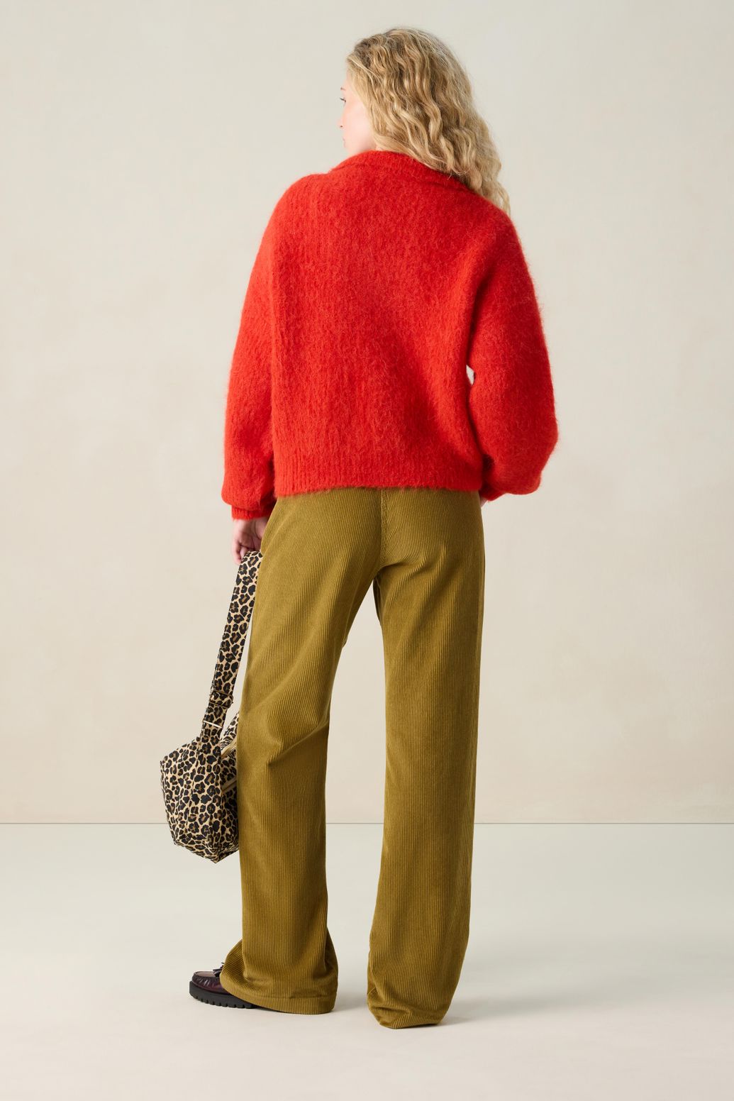 Pullover mit Reißverschluss - rot