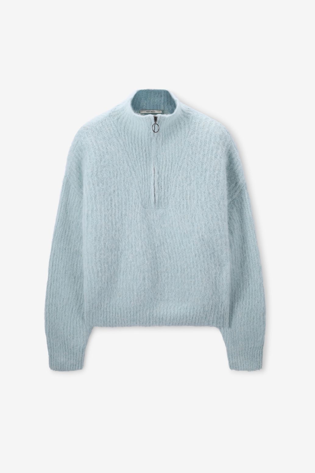 Pullover mit Reißverschluss - blau