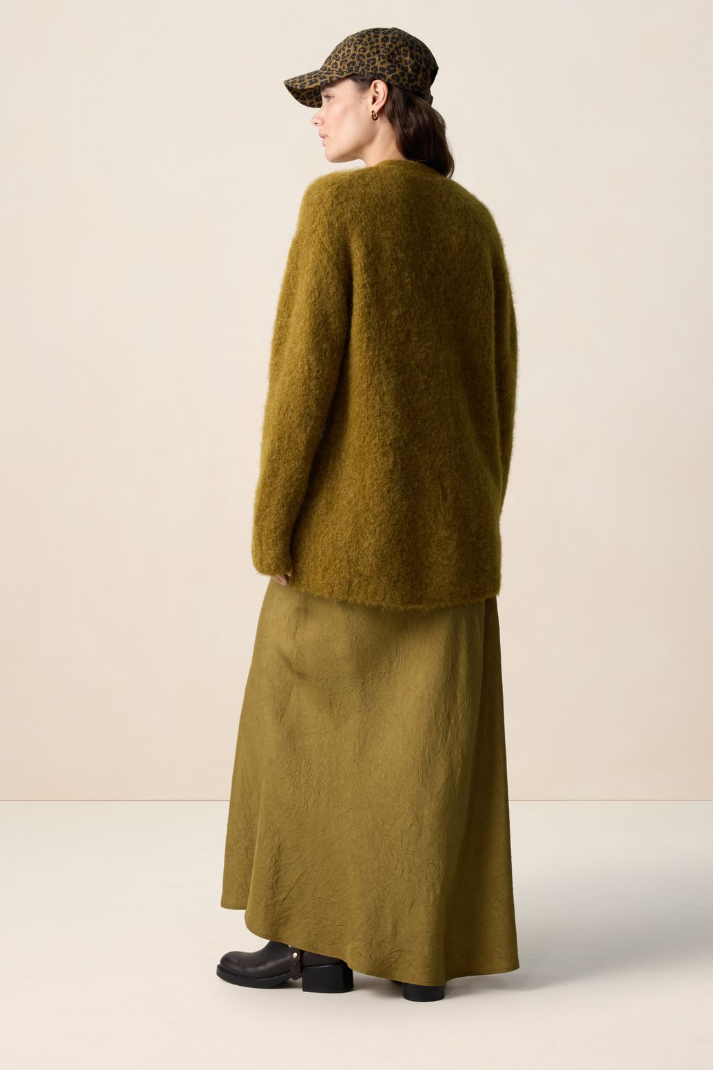 Donkergroene maxi rok