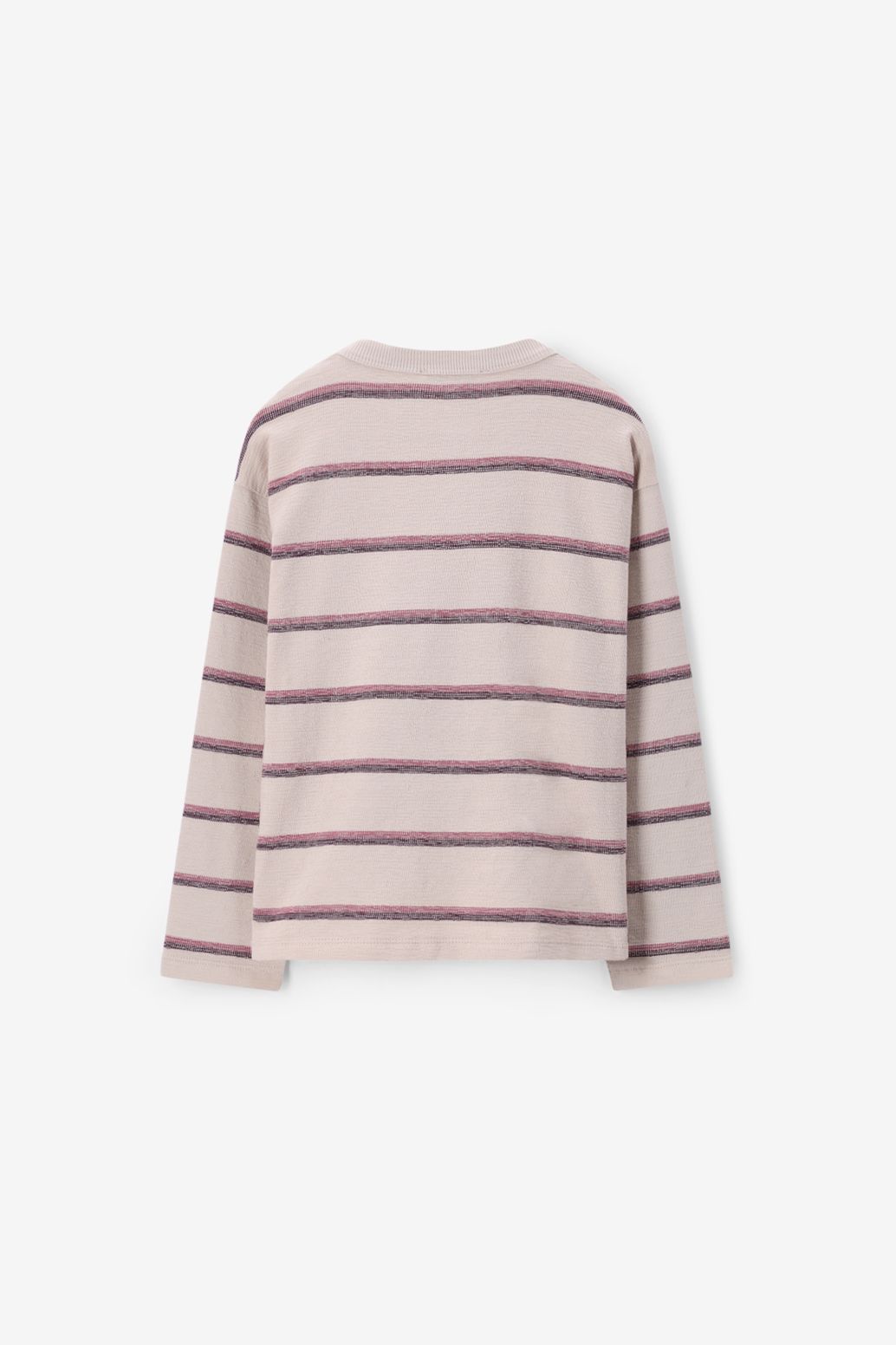 Gestreiftes Langarmshirt - beige