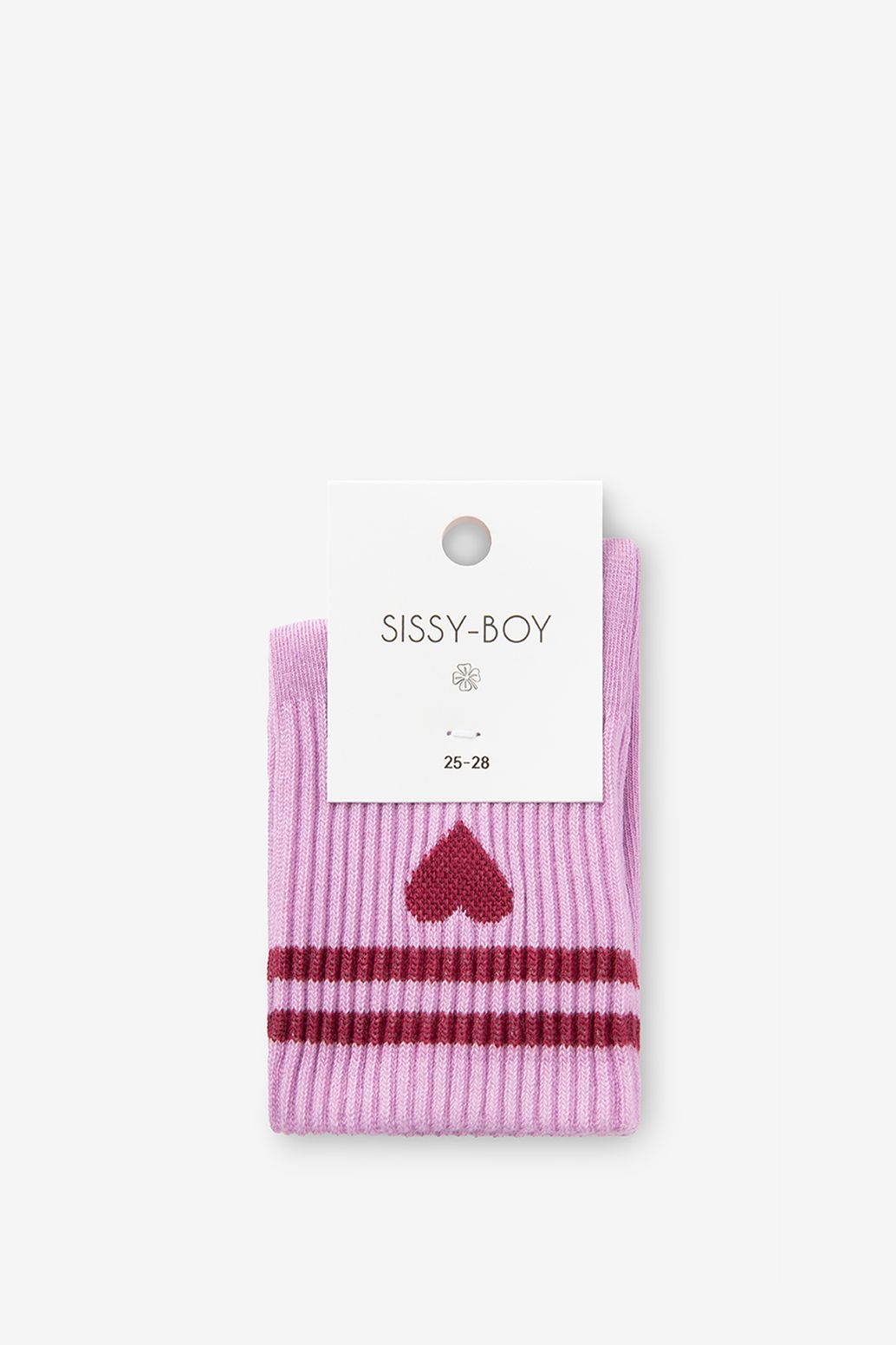 Lichtpaarse sokken met hartje