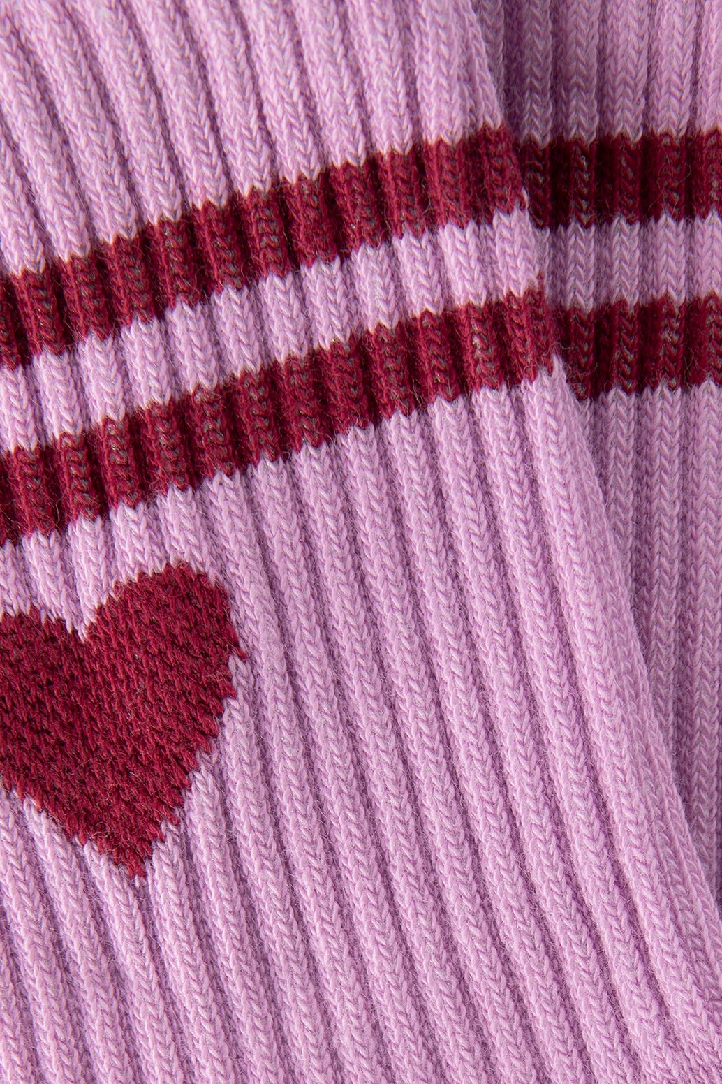 Lichtpaarse sokken met hartje