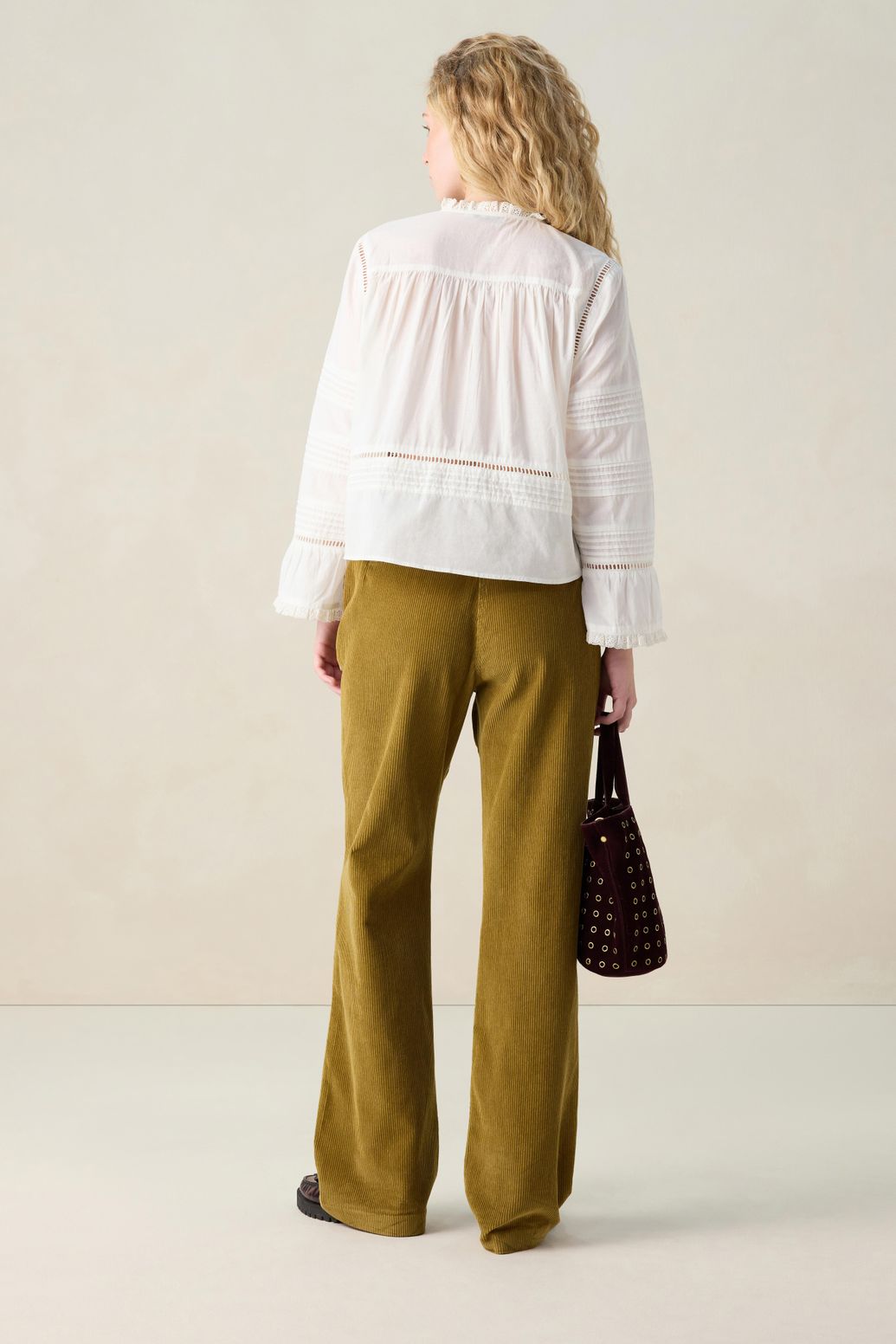 Witte blouse met embroidery