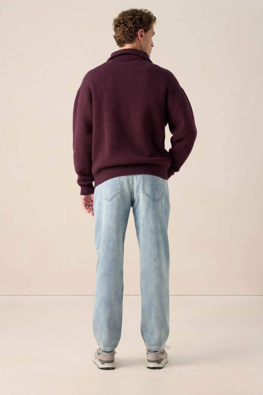 Pull avec fermeture éclair - marron foncé