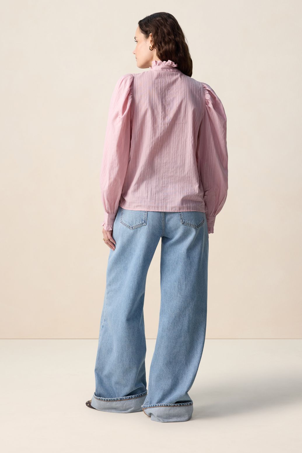 Blouse avec lurex - rose