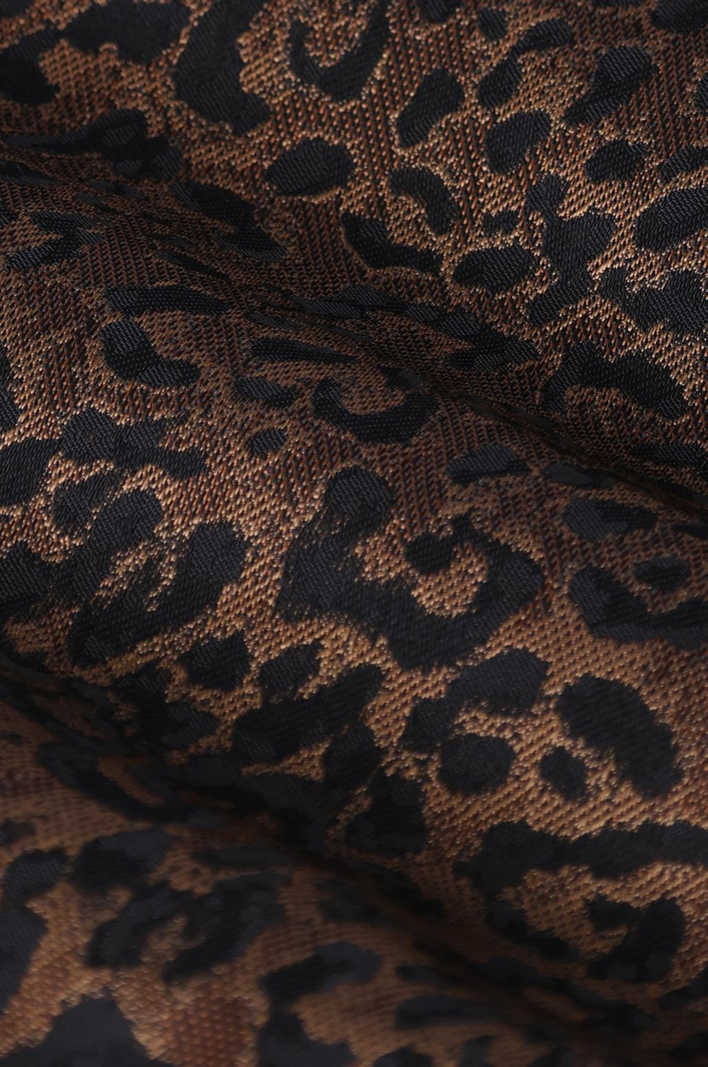 Donkerbruin bomber jack met leopard print