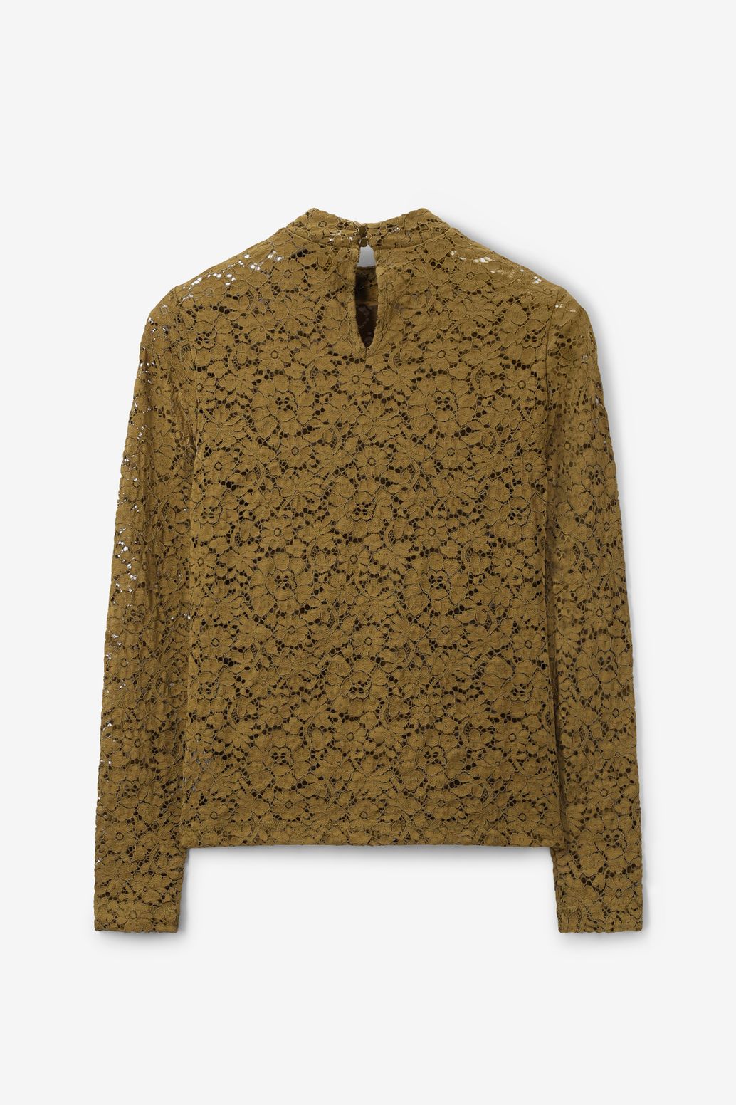 Donkergroene kanten top